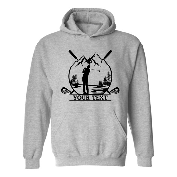 Golf Hoodie Personalized Golfer in Nature Name Sweatshirt - Picture 7 of 9